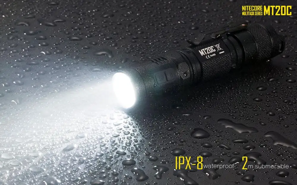 Новый Nitecore mt20c Портативный тактический фонарь CREE XP-G2 R5 460 люмен Красный светом 1*18650 Кемпинг стороны света