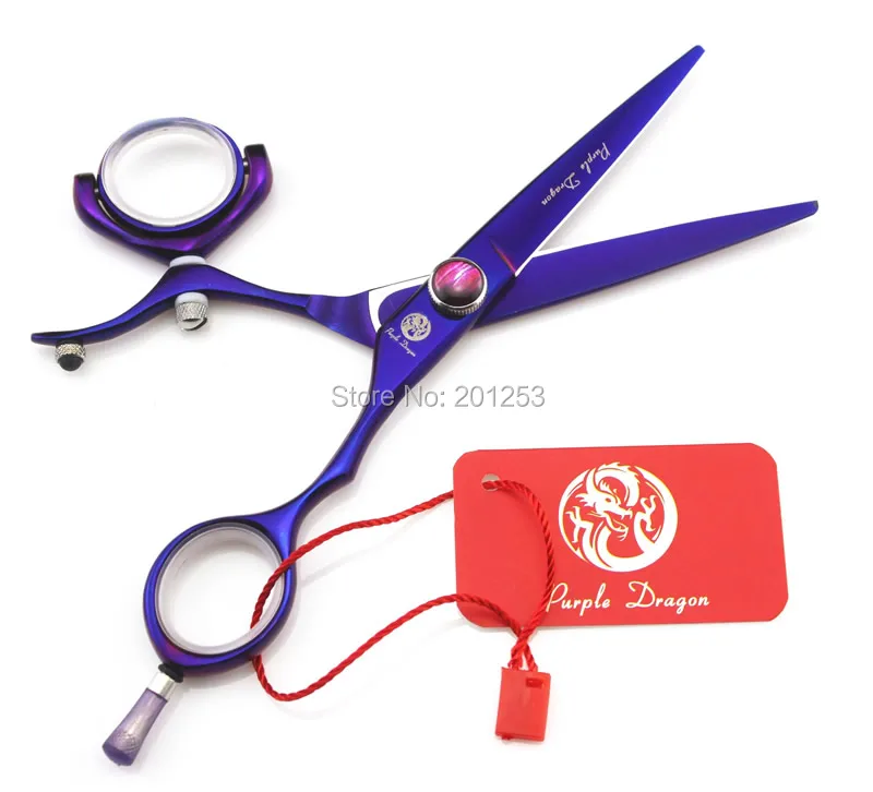 

5.5Inch Purple Dragon Professional Cutting Scissors,360 Degree Rotation Hair Shears for Salon Hairdressers,1pcs,LZS0442
