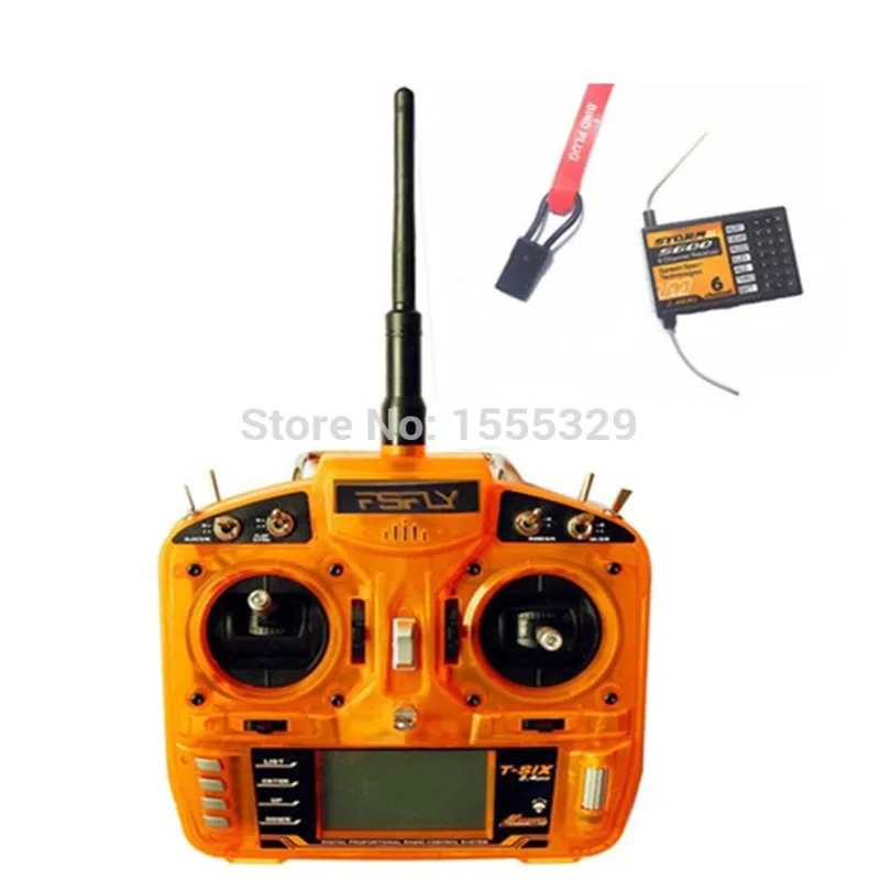 

FSFLY T-i6 2.4GHz 6 CH Transmitter,Radio with S600 Receiver Surpass DX6i JR FUTABA for Helicopters,Airplanes,Quadcopters