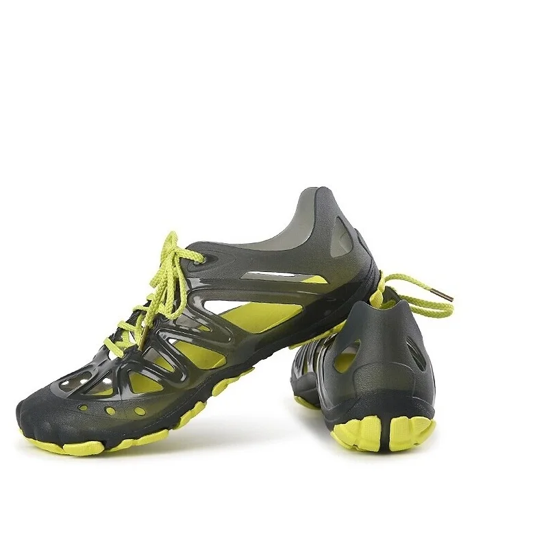 الرجال الصيف قطع أكوا أحذية الشاطئ الدانتيل يصل تنفس الأحذية الذكور عدم الانزلاق في الهواء الطلق المنبع أحذية مقاومة للانزلاق الساخن بيع # ...