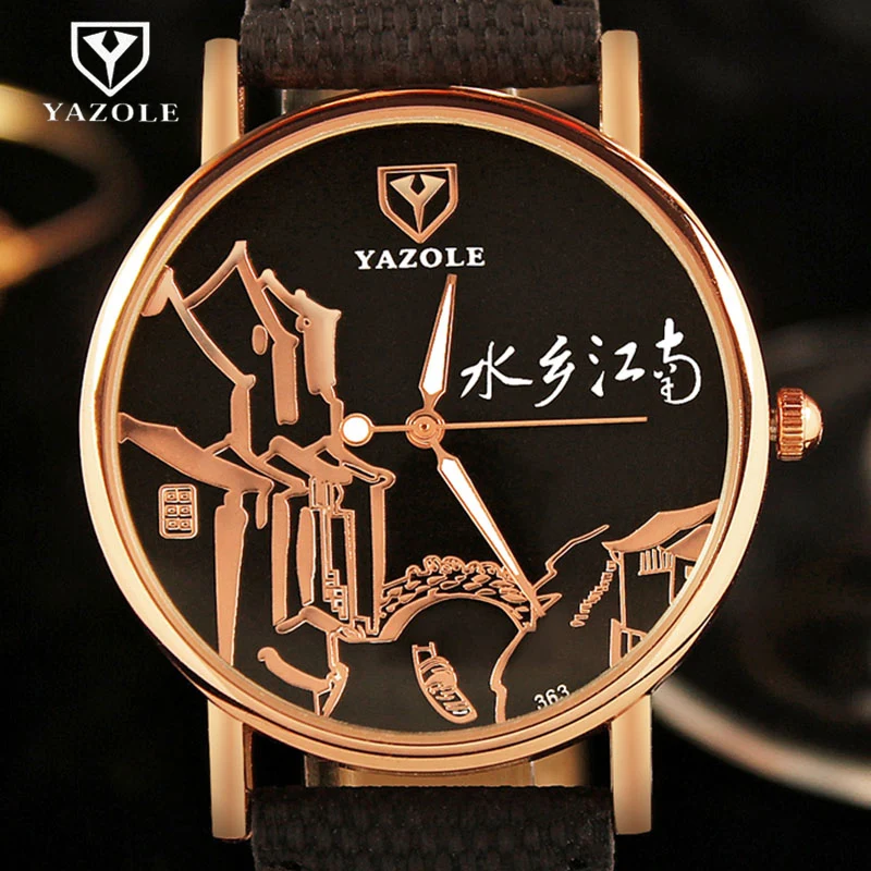 

Newest Women Watches Yazole Women's Wrist Watch Fashion Ladies Quartz Watch Chinese Style Designer Female Mujer Relogio Clock