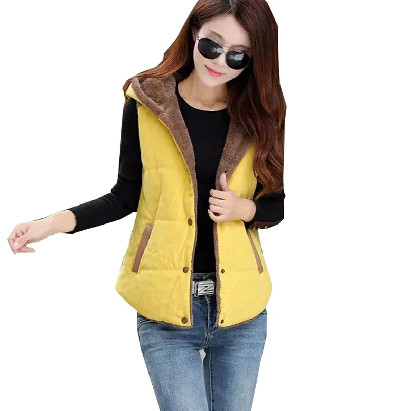2018 Women's Autumn Winter Fleece Vest Coats Female Slim Fit Hooded Vest Jackets Sleeveless Waistcoat M-3XL 2018 Women's Autumn Winter Fleece Vest Coats Female Slim Fit Hooded Vest Jackets Sleeveless Waistcoat M-3XL