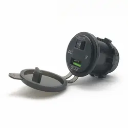 Автомобильное зарядное устройство QC 3,0 адаптер питания портативный с Маленький Выключатель дисплей напряжения F-Best
