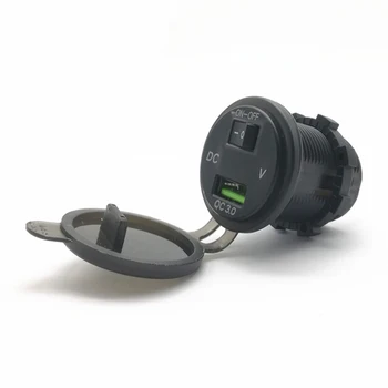 

Car Charger QC 3.0 Power Adapter Portable with Small Switch Voltage Display F-Best