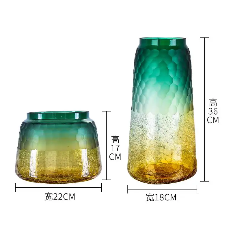 Прозрачная постепенная ваза из американского легкого и роскошного гидропонного цветочного композиции стеклянные Креативные украшения для скандинавских - Цвет: 4