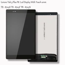 Para Lenovo Tab 3 8 Plus Tab3 P8 TB-8703F TB-8703N TB-8703R 8703r 8703f 8703n LCD Screen Display Toque Digitador Assembléia