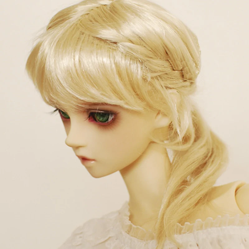 

1/3 BJD wigs braided hair ponytail multi-color faux mohair SD doll wig Allaosify