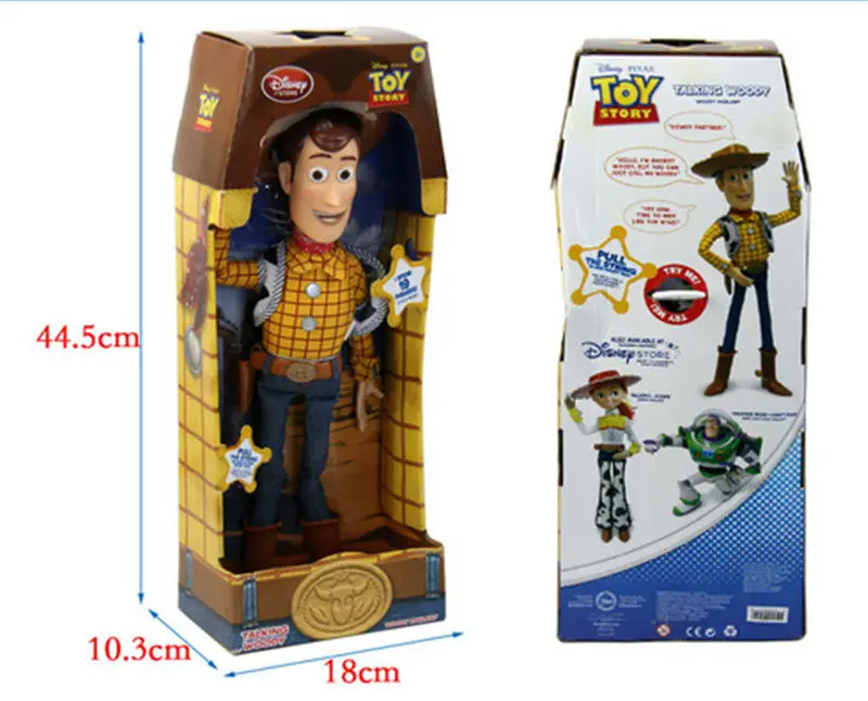 NEW Toy Story Plush Toy WOODY 15" Talking Stuffed Doll Figure Kids Gift