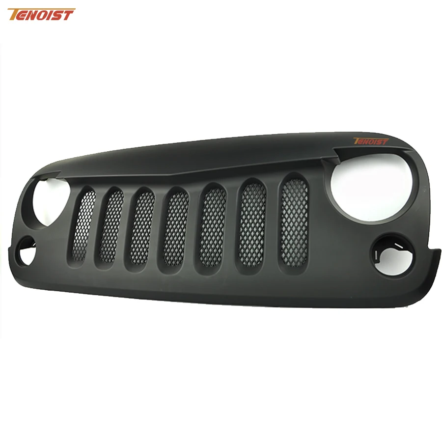 

Car-Styling Black ABS Front Racing Grille With Bug Screen For Offroad Wrangler JK 2007-2015