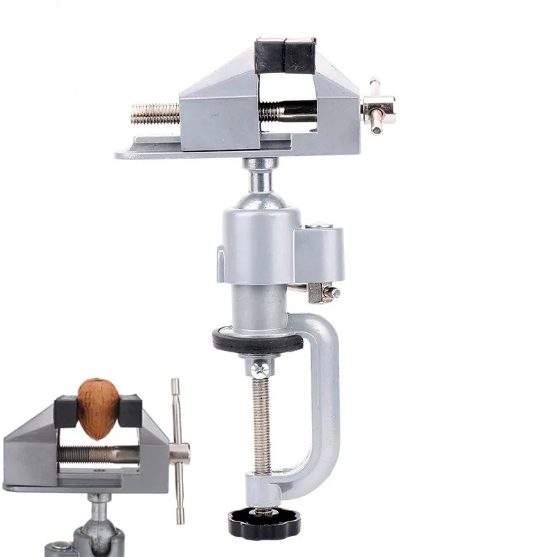 

Multifunction 2 in 1 Table Vise Bench Vice Aluminium Alloy 360 Degree Rotating Universal Vise Precise Mini Vise Clamp alloet
