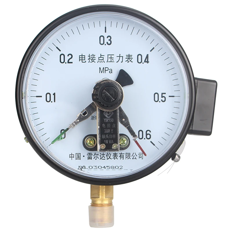 Leierda pressure gauge with electric contact pressure switch gas