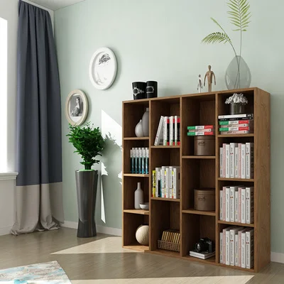 

Home Simple Storage Rack Bookcase Horizontal Vertical Free Combination Organizer Living Room Storage Cabinet