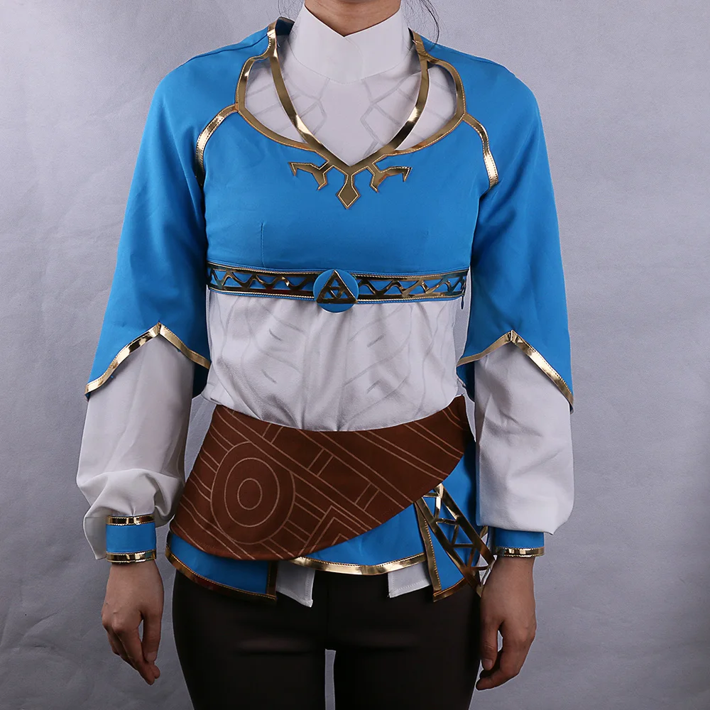 Hot Game The Legend of Zelda Twilight Princess Costume Suits Adult Women Dress t-shirt Pants Halloween Party Prop (6)