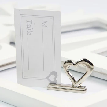 

Heart Shaped Table Card Holder with Blank Card Romantic Love Place Card Holder for Wedding Party Decoration
