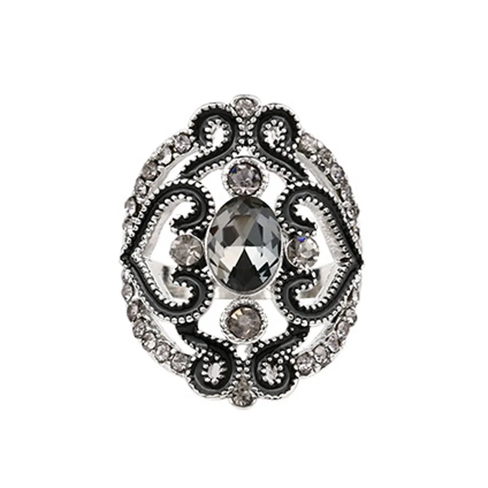 Женское кольцо в форме сердца Boho Ethinc серебряное с эмалью 1 шт.|jewelry rings|heart ringring for |