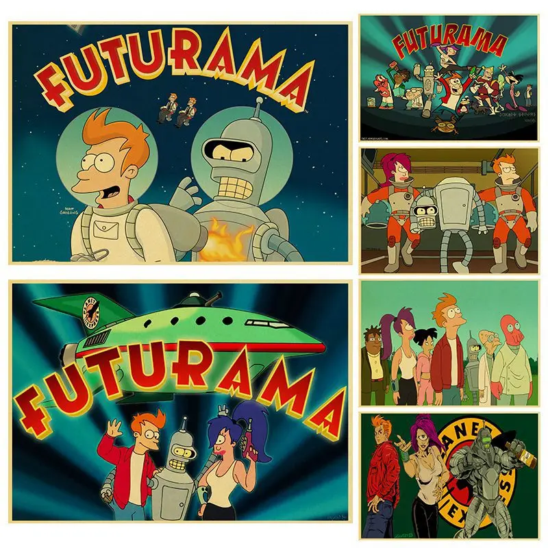 

FUTURAMA cartoon POSTER kraft paper high print art painting home decor wall sticker
