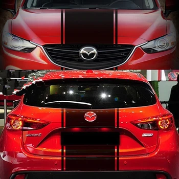 

Car Racing Rally stripes 17'' Hood Trunk Decals for Axela Vinyl Stickers ZC938