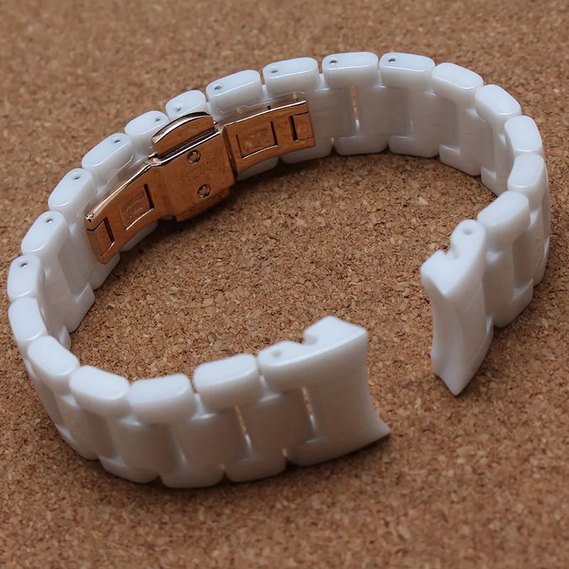 Pure Watchband White Ceramic Watch strap bracelets mens womens Watch