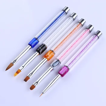 

1Pc Nail Drawing Brush Gradient Liner UV Gel Painting Pen Rhinestone Handle Design Painting Pen Nail Art DIY Tools