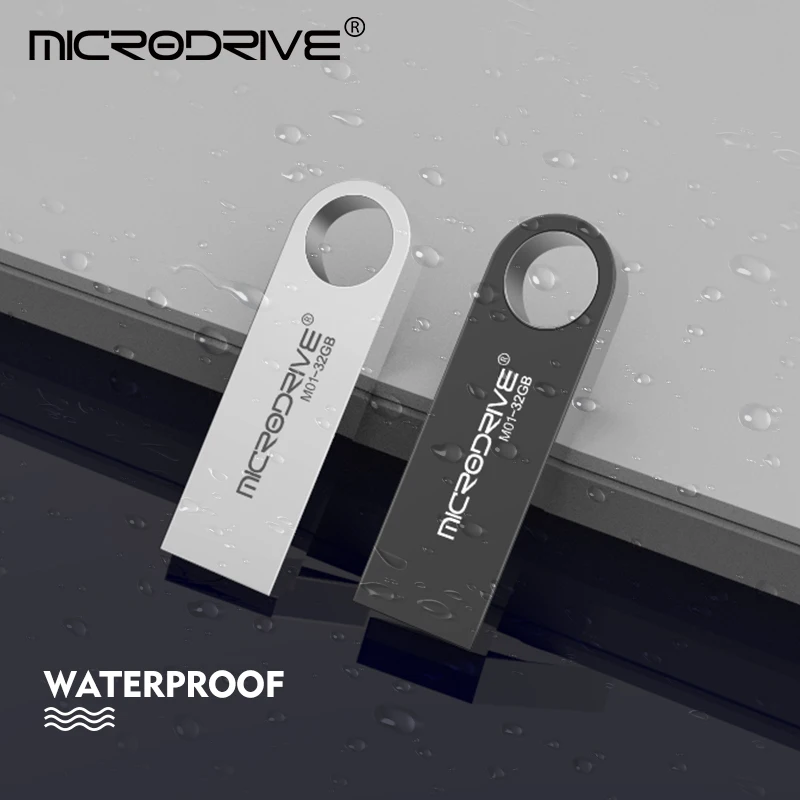 Microdrive usb флеш-накопитель, мини-накопитель, 64 ГБ, 16 ГБ, 8 ГБ, флеш-диск usb 2,0, флешка, металлическая флешка, на заказ, диск на ключ в подарок