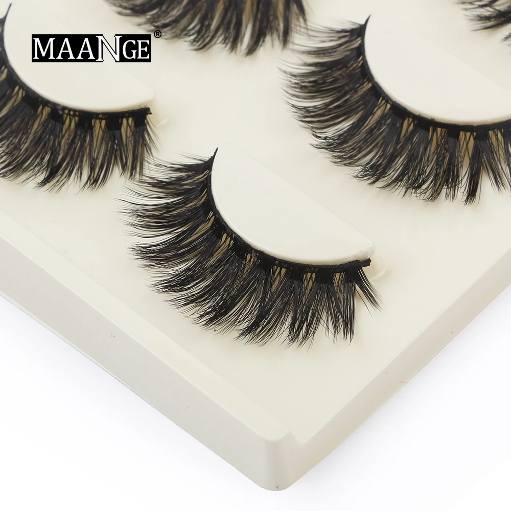 

MAANGE Mink Eyelashes 3D Mink Lashes Full Strip Lash long lasting Fake False Eyelash Pure Handmade extension BeautyMakeup Tools