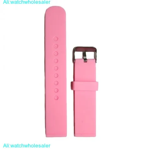 20mm Touching Pink Silicone Jelly Rubber Ladies Watch Band Straps WB1053A20JB