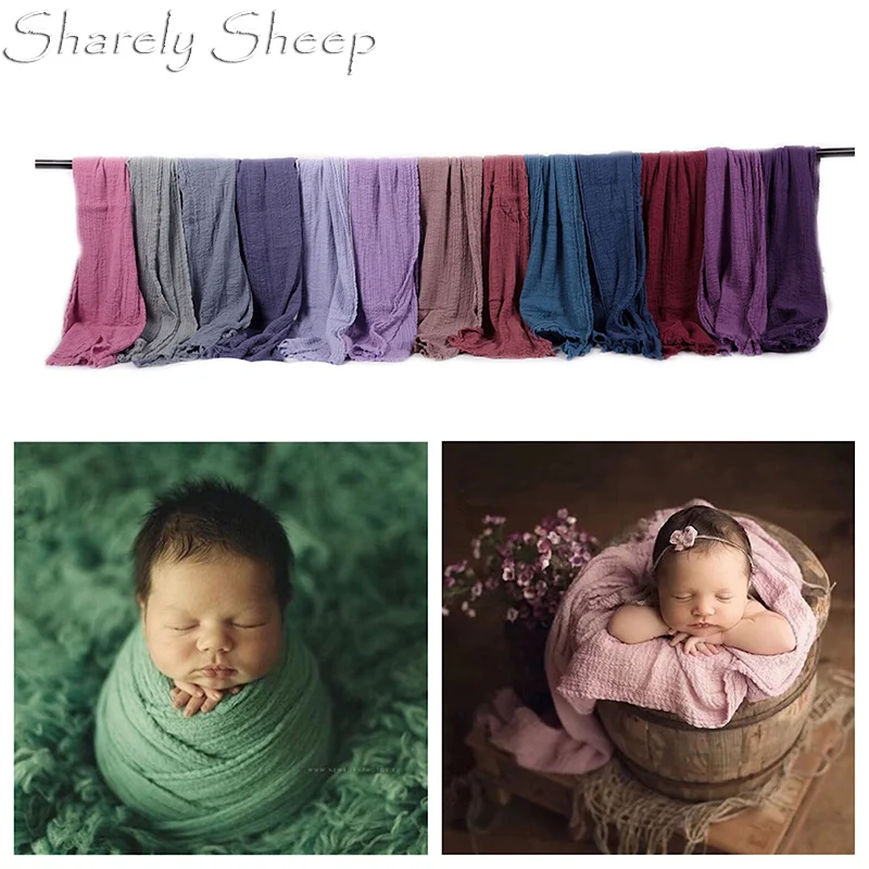 Newborn Baby Photo Props Blanket Stretch Without Wrinkle Wrap for Boys Girls Photography Shoot