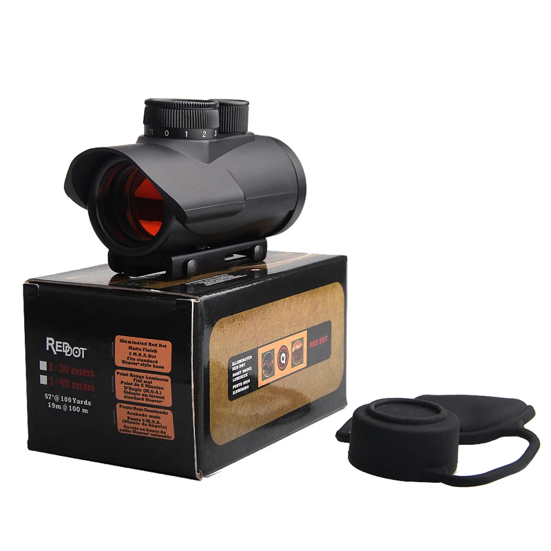 Hunting Holographic 1x30MM Red Dot Sight with 11 Brightness Adjustment fit 11mm & 20mm Rail Mount for Airsoft RL5-0039-11