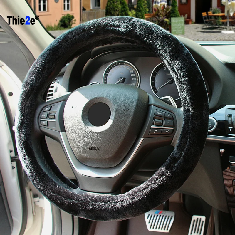 Car covers Steering wheel faux fur Steering Wheel Cover Genuine Leather