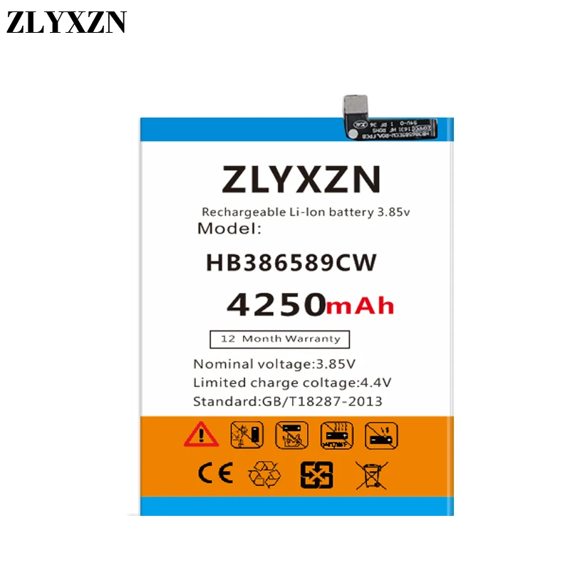 Высокая емкость Батарея 4250 мАч HB386589CW HB386589ECW для Huawei Ascend P10 Plus VKY AL00