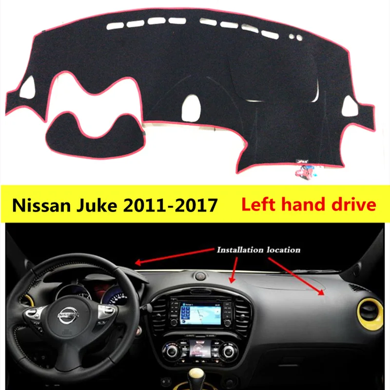 Taijs Car dashboard cover Pad for Nissan Juke 2011 2017 left hand drive
