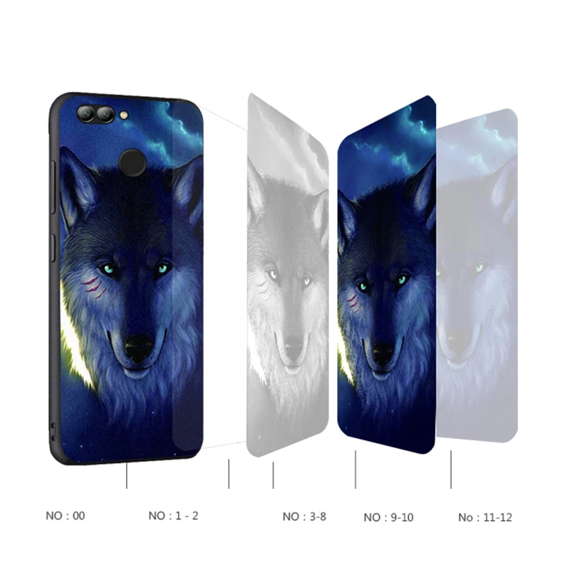 Huawei nova 2 Case Original Cover for Huawei nova 2 Bag Case Cover Skin Wolf Fish Skull nova 2 Fundas 100% 2