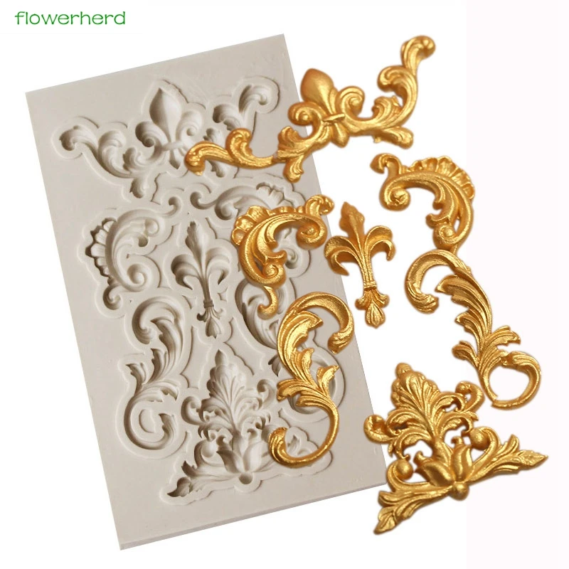 

Border Silicone Mold Fondant Mold Cake Cecorating Tools Chocolate Gumpaste Mold Sugarcraft Tools European Embossed Pattern