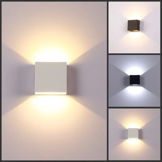 Настенный светодиодный светильник Cube COB 6 Вт 85 265 в|Комнатные настенные LED -лампы| |