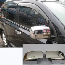 ABS хромированные боковые дверные зеркала заднего вида, Накладка для моделирования автомобиля для Nissan X-Trail X Trail T31 2008 2009 2010 2011 2012 2 шт