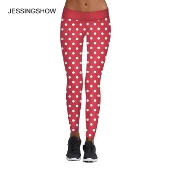 

JESSINGSHOW Leggings For Women Fashion Hot Sexy Legging 3D Printing Christmas Fitness Trousers Workout Pants Sprtswear Leggins