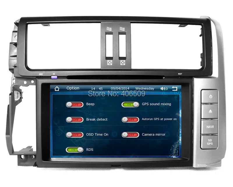 Discount 8" Car DVD Player for Toyota Prado 150 Series TX TXL 2010 2011 2012 2013 with GPS Navigation Radio BT USB SD AUX Stereo Audio 1