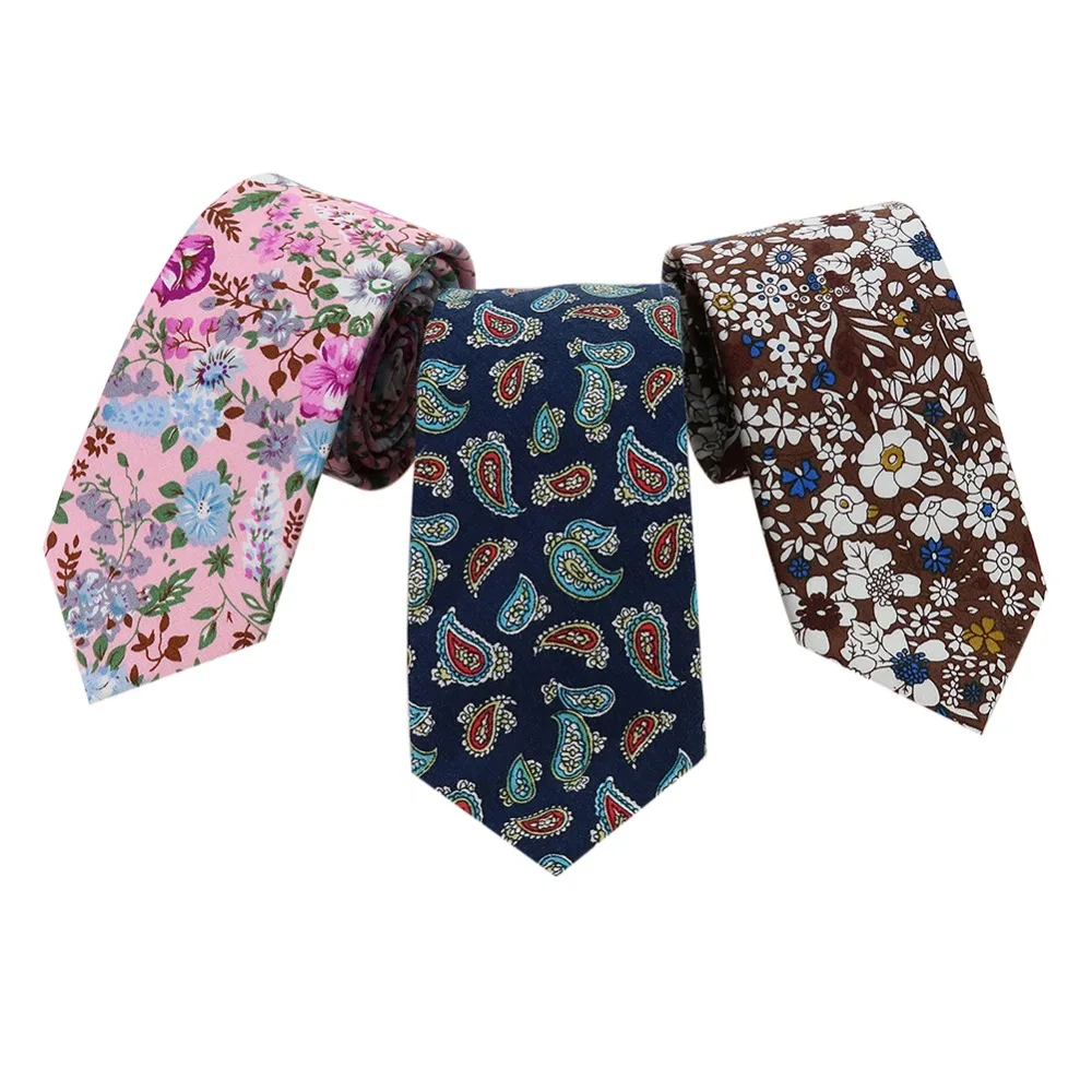 

Mantieqingway 6cm Formal Cotton Ties for Men's Suits Business Floral Printed Neck Tie Groom Wedding Gravatas Casual Tie Cravat