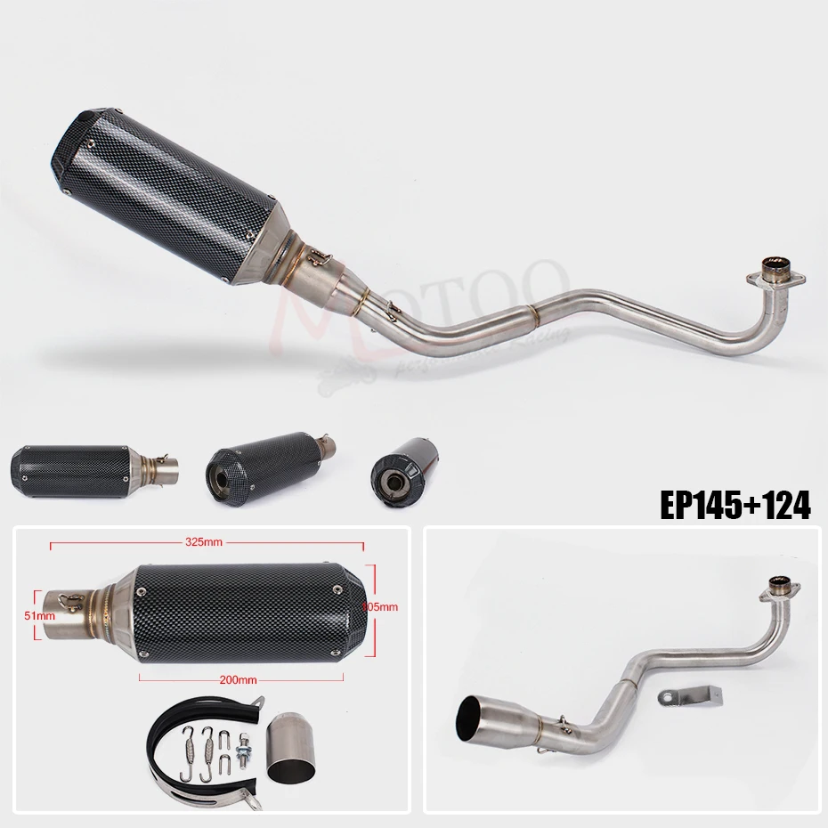 Моту-полная выхлопная система мотоцикла глушитель Соединительная труба для HONDA GROM MSX125 2013- выхлопная труба из нержавеющей стали