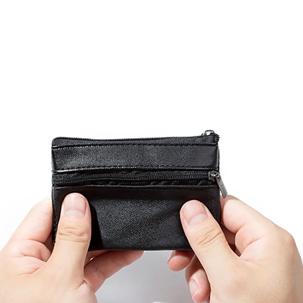 Подарочная мини-кошелек для монет держатель для карт сумка карман бумажник из искусственной кожи чехол деньги на молнии для ключей из сплошной мягкой Для мужчин Для женщин