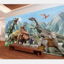 Beibehang 3d большая Настенная Обои HD динозавр Юрского периода гегемония через пространство времени дети Фон Пользовательские Шелковые фото
