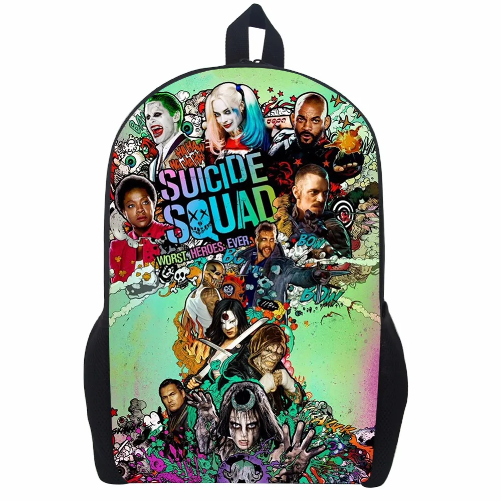 Imcneal Suicide Squad Harley Quinn Backpack for Teenagers Boys Girls School Bags Student Travel Bag Shoulder Backpacks Imcneal Suicide Squad Harley Quinn Backpack for Teenagers Boys Girls School Bags Student Travel Bag Shoulder Backpacks