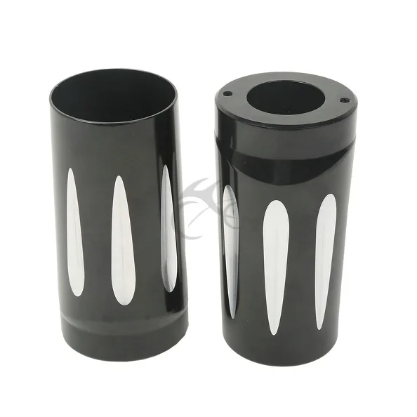 Deep Edge Cut Fork Boot Slider Cover Cow Bell For Harley FLTR Road