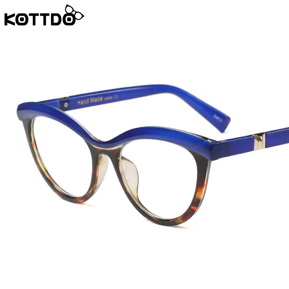 KOTTDO кошачий глаз прозрачные очки Оптические оправа для женщин lunette de vue