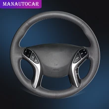 Car Braid On The Steering Wheel Cover for Hyundai Elantra 3 2011-2016 Elantra 3 Sport 2011-2016 Elantra Avante 2011 i30 Auto ветровики skyline hyundai elantra sd 2007 avante