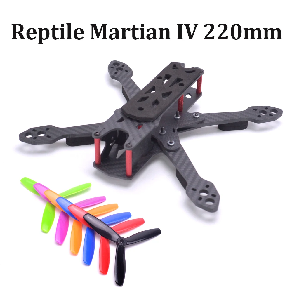 

Reptile Martian II III IV 220 220mm Carbon Fiber Frame Kit / Power Distribution Board 5045 propeller For FPV Racing Drone