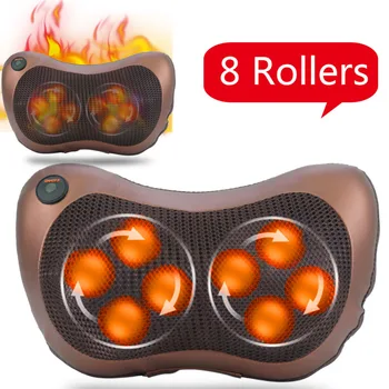 

Electric Neck Relaxation Pillow Massager For Neck Back Waist Heat Magnetic Therapy Car Massage shiatsu Anti-stress