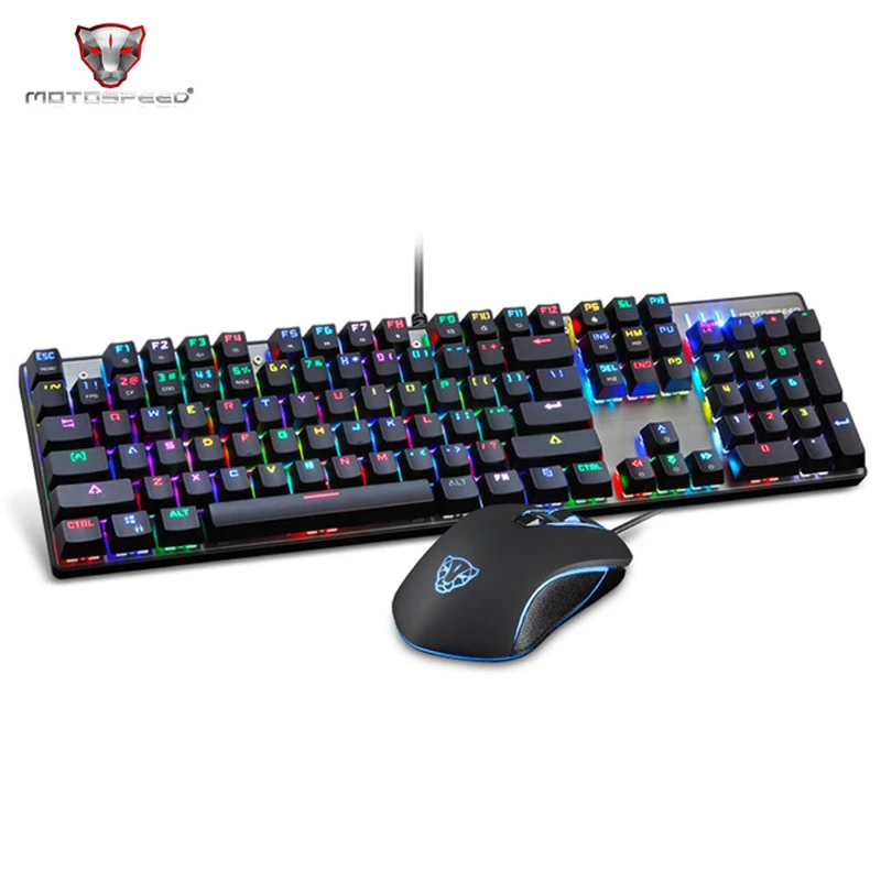 Клавиатура Motospeed CK888 Механическая игровая с RGB-подсветкой кабелем 1 8 м | Компьютеры