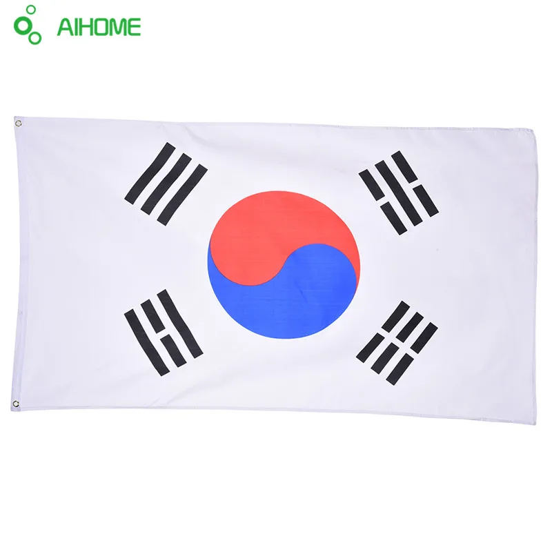 

1pcs South Korea Banner Flag 90*150cm Hanging Flag Office/Activity/Parade/Home Decoration South Korea Flags Banners For Festival