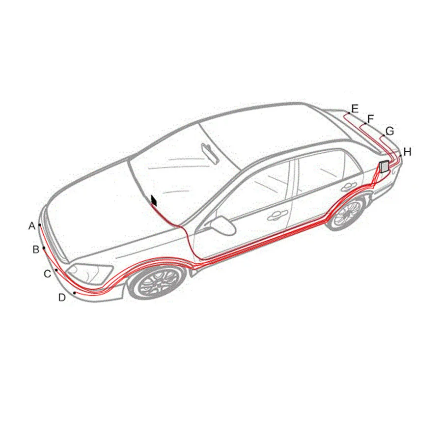 Fonwoon передние и задние парковочные датчики для автомобиля реверсивный радар-детектор парктроник 8 водонепроницаемых датчиков комплект светодиодный дисплей 4 цвета